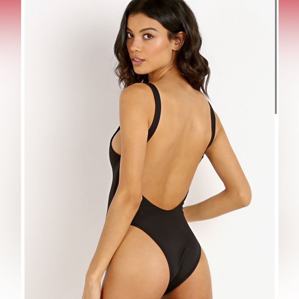 Vitamin A Swim one piece swimsuit high leg low back - Picture 4 of 5